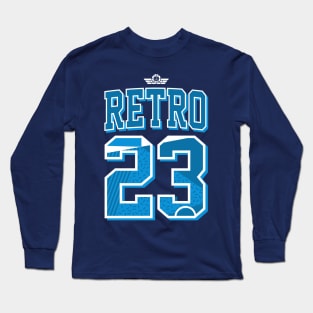 retro 23 marina blue sneaker art Long Sleeve T-Shirt